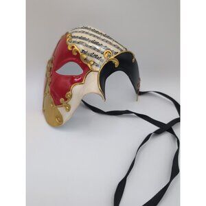 Red Gold Phantom of the Opera Mask Venetian Musical Mardi Gras Masquerade Mask